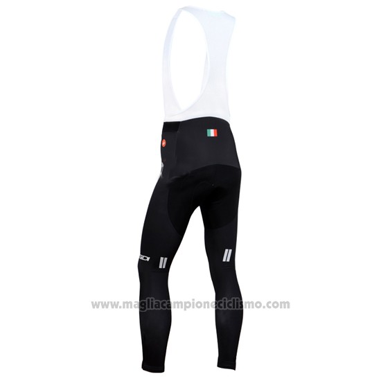 2014 Abbigliamento Ciclismo Castelli SIDI Nero e Verde Manica Lunga e Salopette